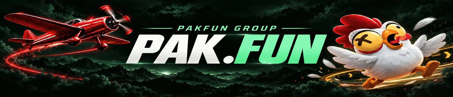 PAKFUN GROUP — PAK.FUN, with a red aircraft and a cartoon chicken